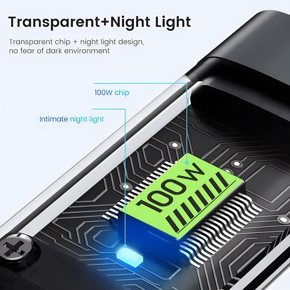 100W 5A Fast Charging 3-in-1